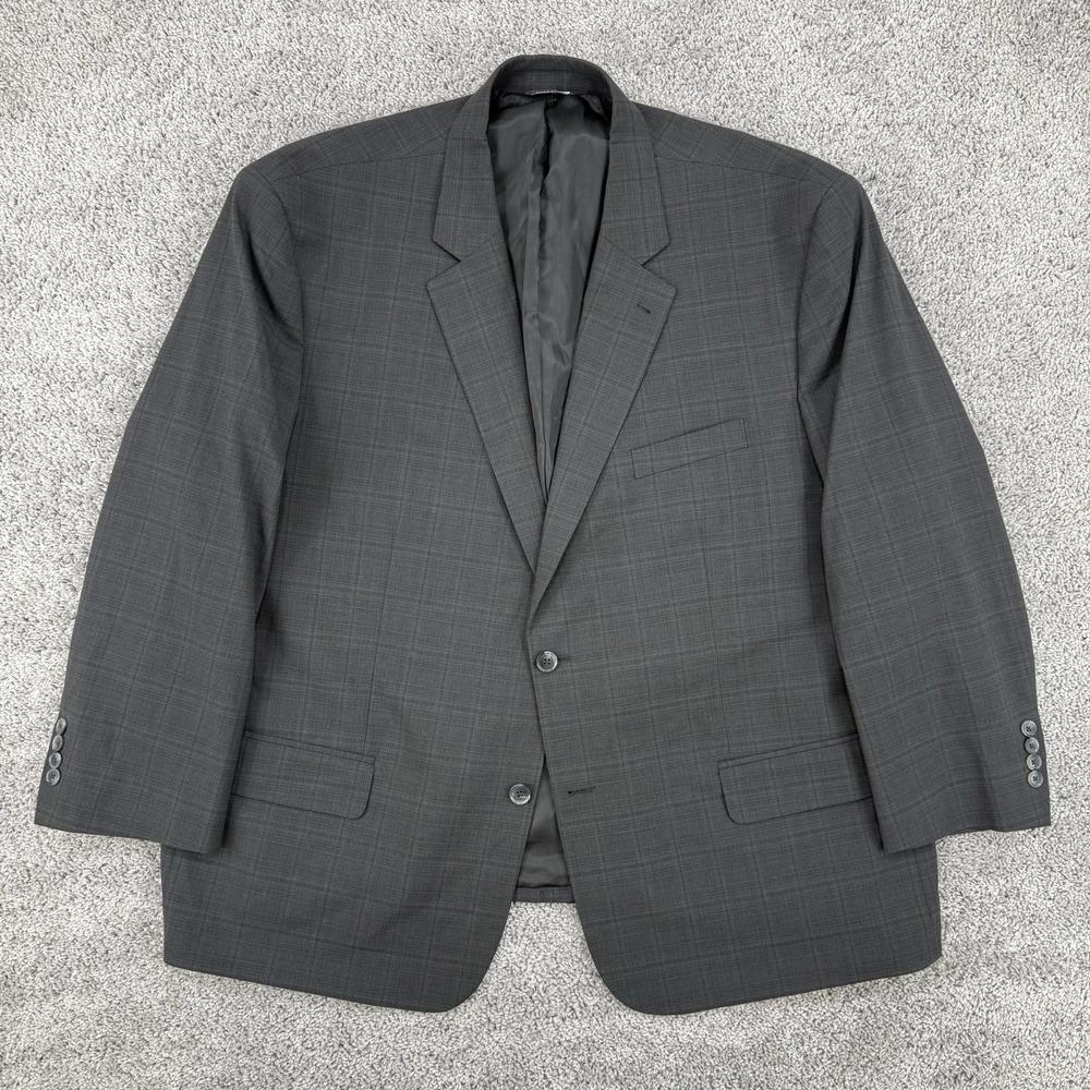 Oak Hill Blazer Men's 54R Gray Plaid Sport Coat DXL